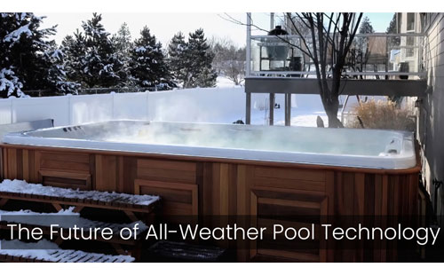 The Future of All Weather Pool Technology pool in the snow