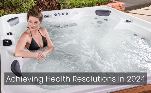 health resolutions 2024 - single woman in tub looking out